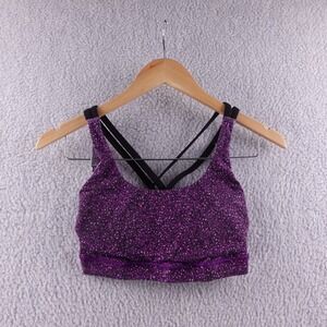 Lululemon Athletica Purple Speckled Sports Bra Size 6 Crossback Athletic